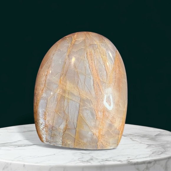 Peach Moonstone Freeform - Picture 4 of 5